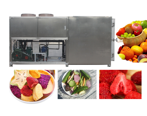 China PLC 100kg Vacuum Freeze Drying Machine 10 Square Meters 33Kw supplier